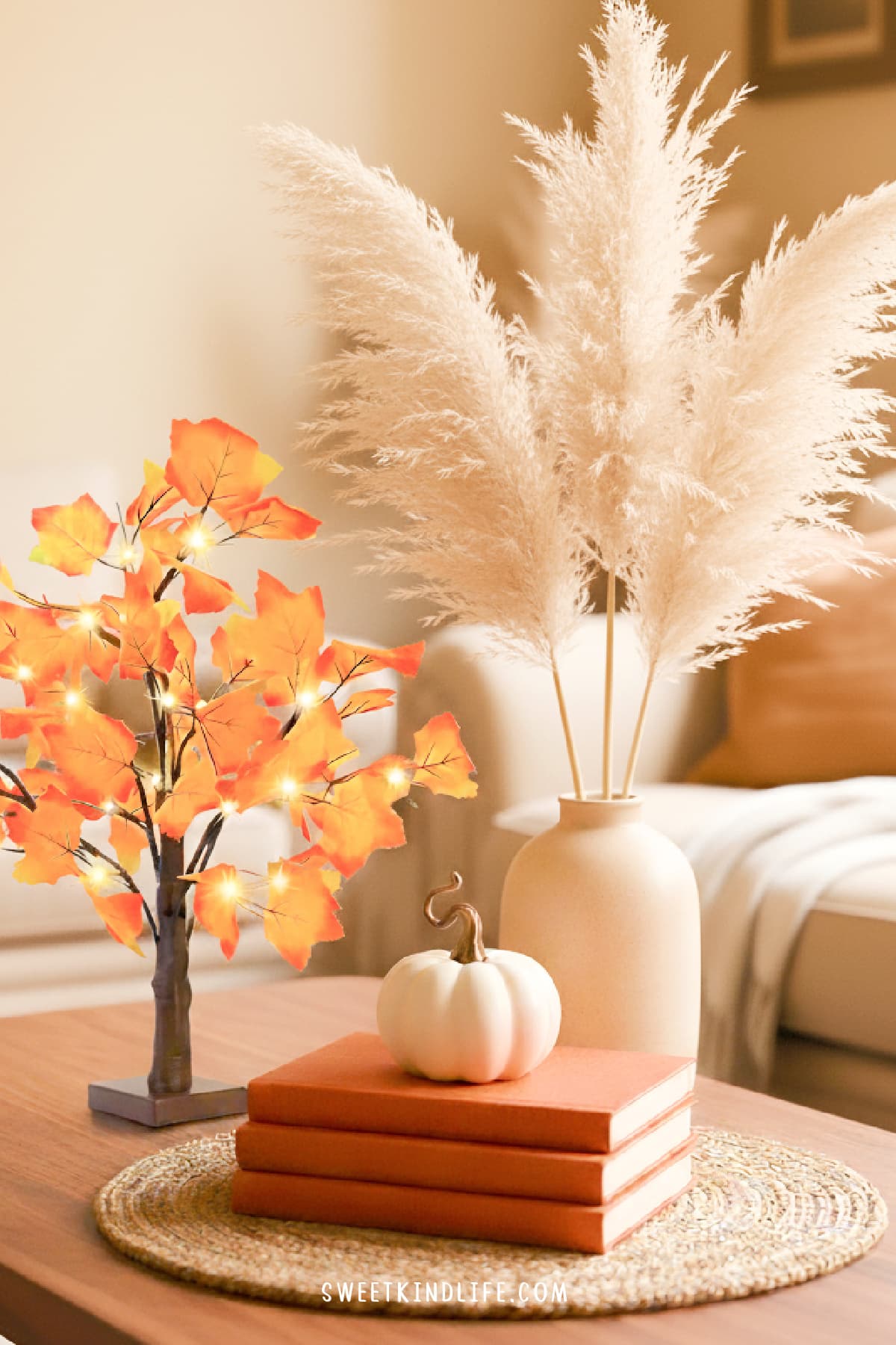 coffee table decor ideas: add height to the space