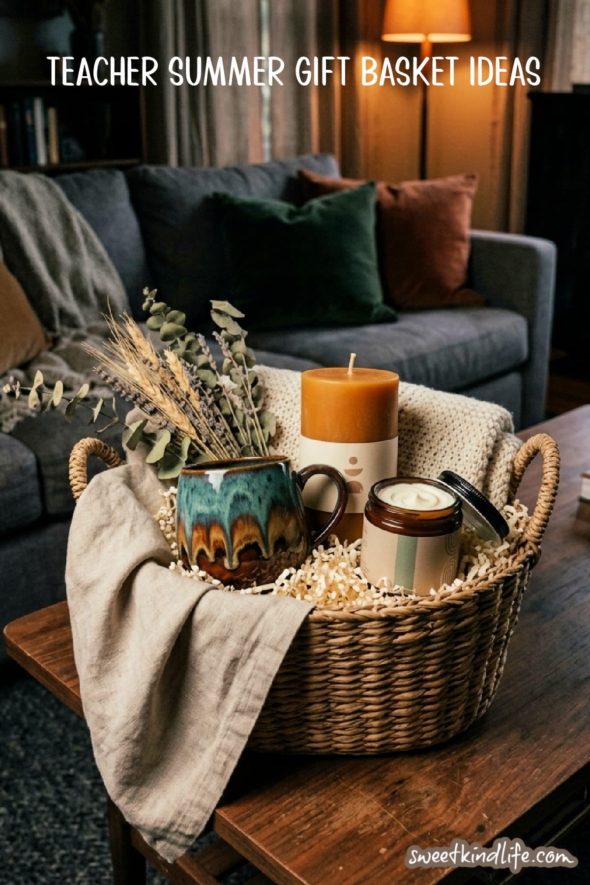 Teacher summer gift basket ideas for quiet evening