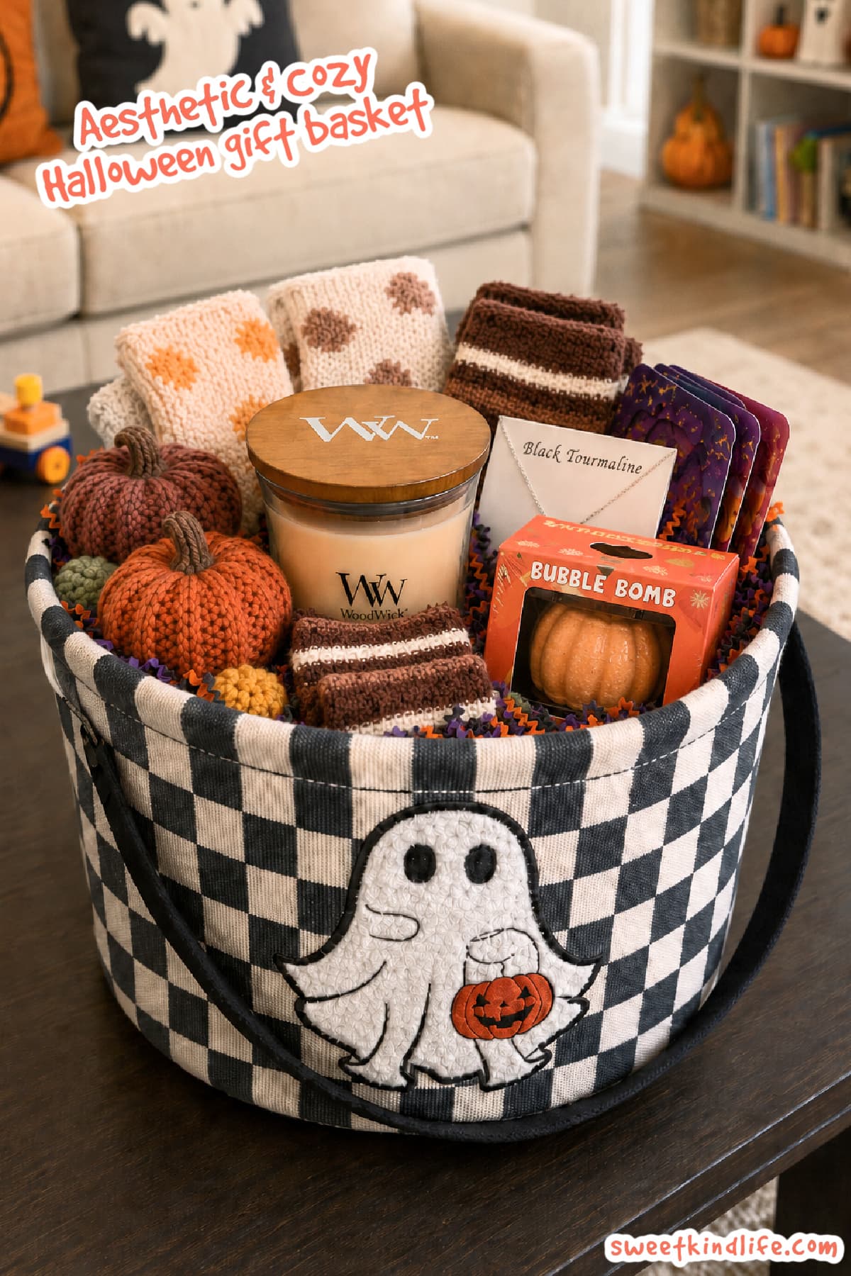 Calming, aesthetic and cozy Halloween Gift Basket
