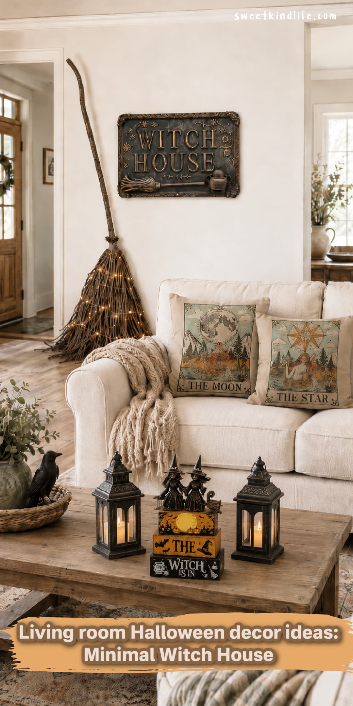 Living room Halloween decor ideas: Minimal Witch House
