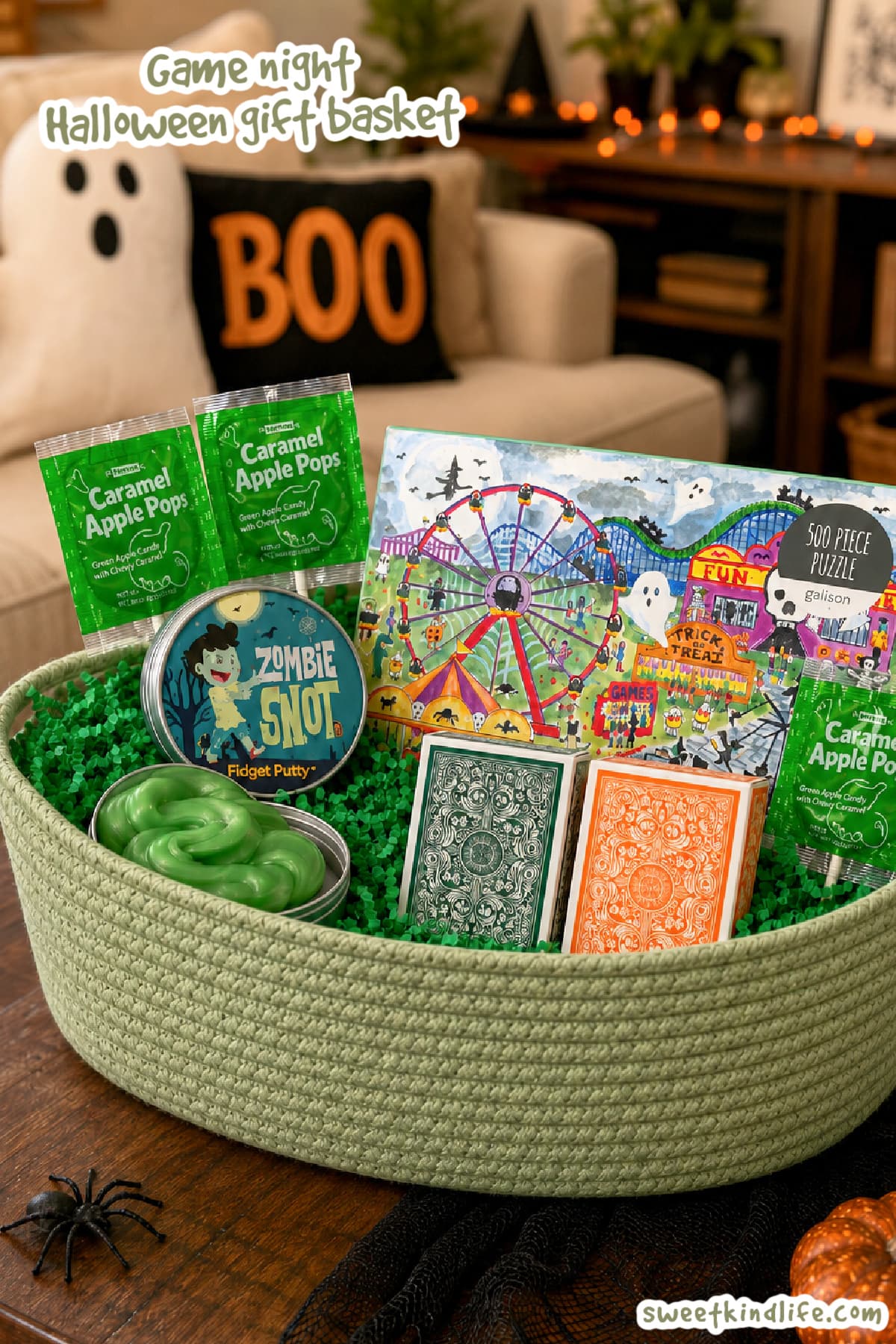 Game Night Halloween Gift Basket