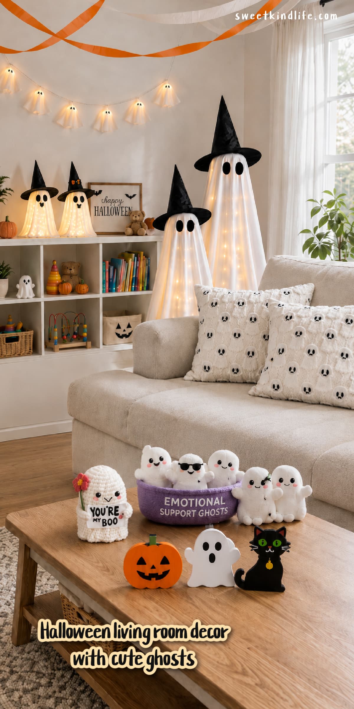 Halloween Home Decor Ideas with Cute Ghosts