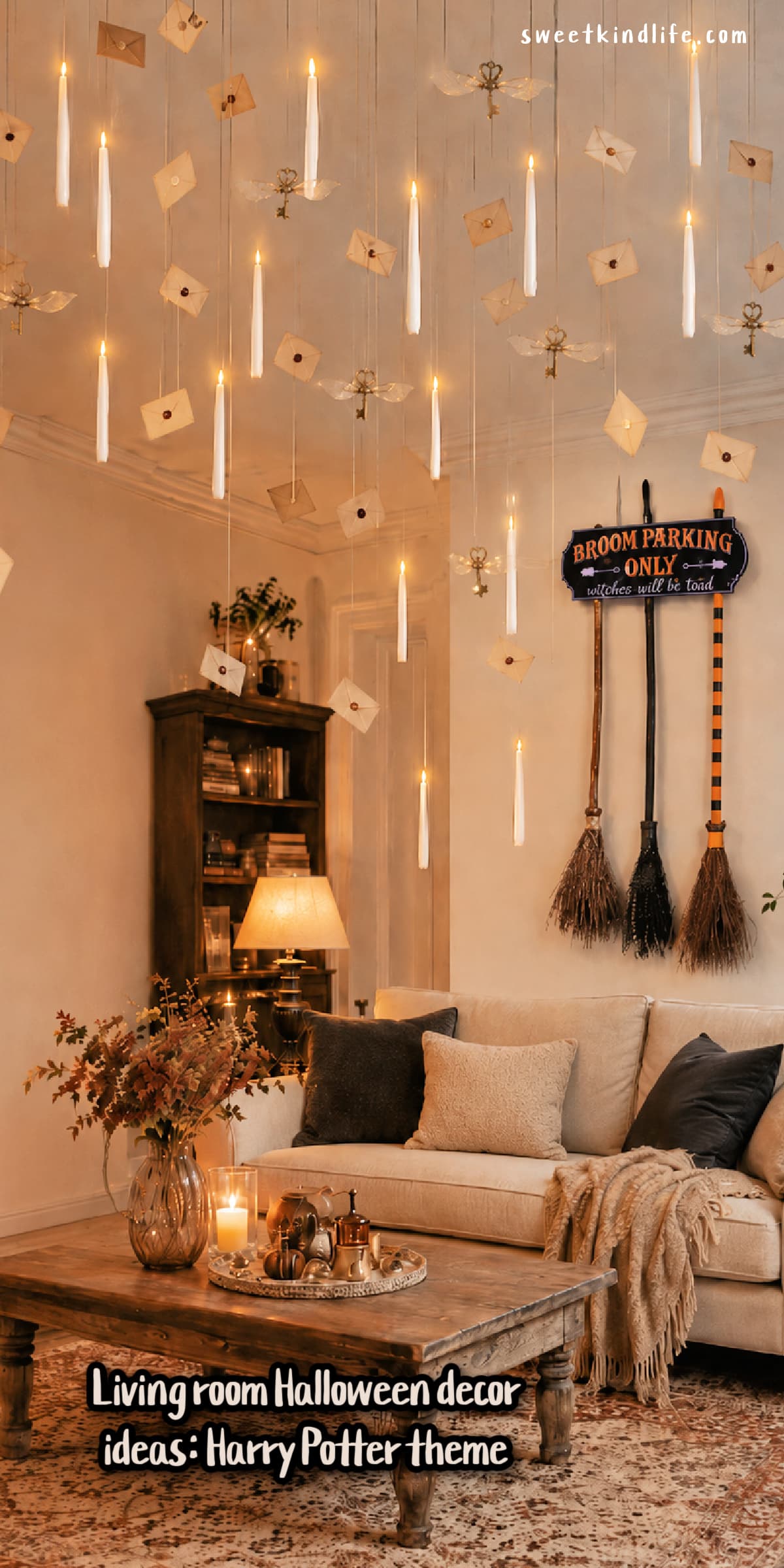 Living Room Halloween Decor Ideas: Harry Potter Theme
