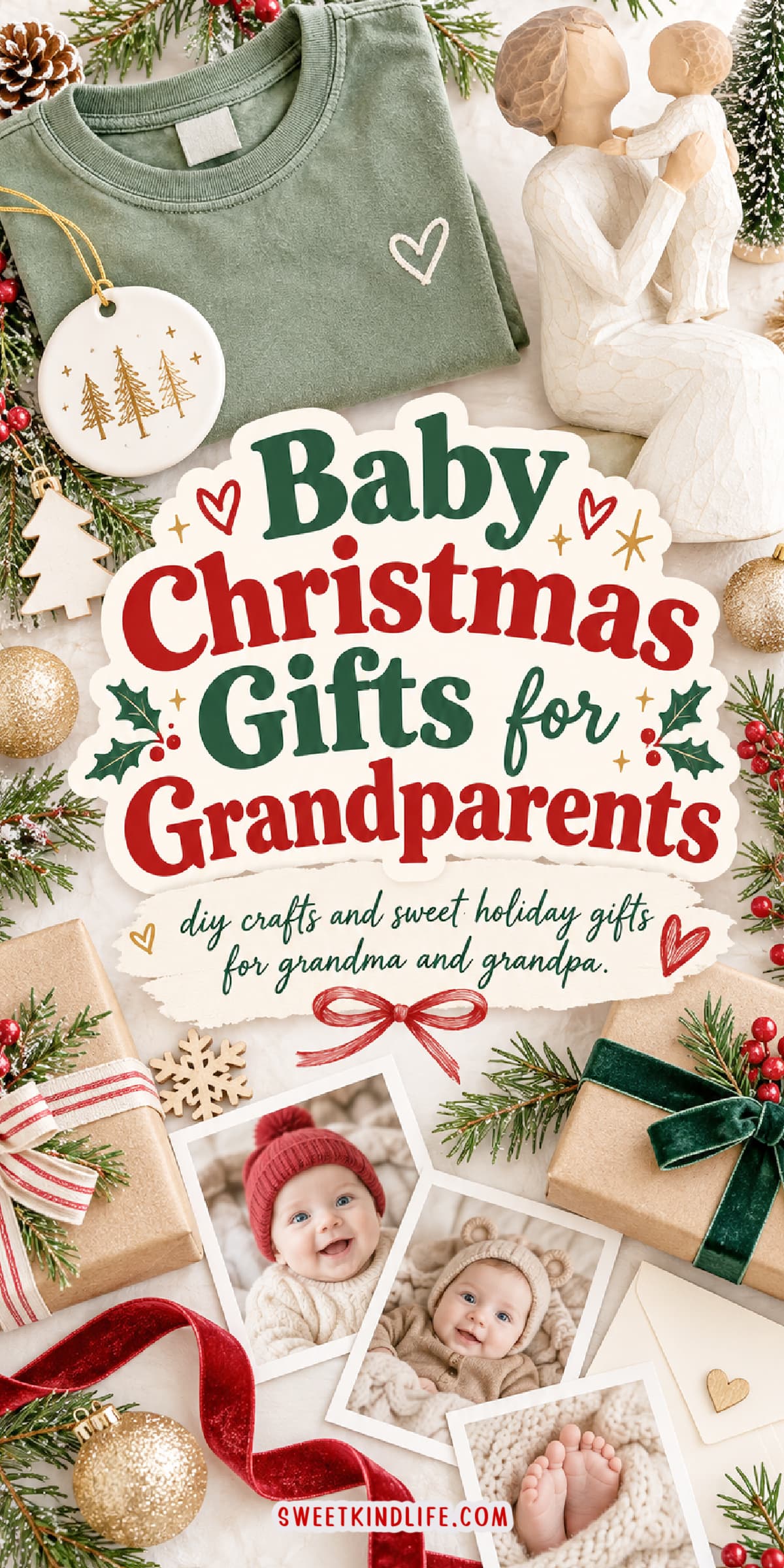 Baby Christmas Gifts for Grandparents: DIY crafts and sweet holiday gifts for grandma and grandpa